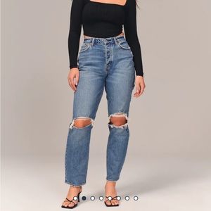 Abercrombie & Fitch Curve Love The Dad High Rise Jeans